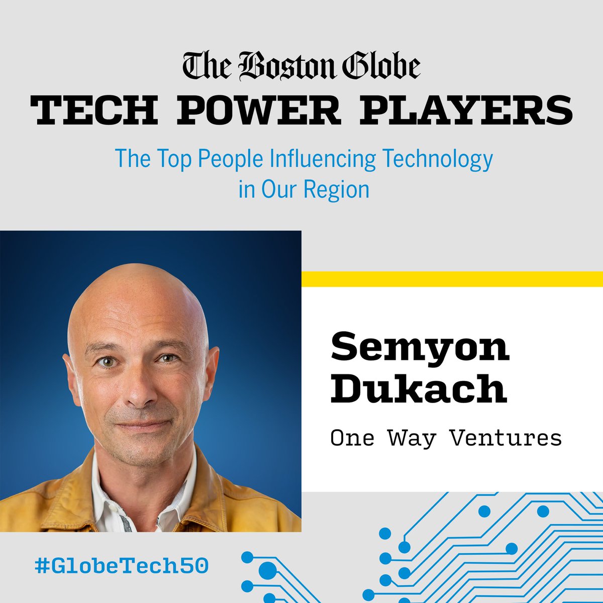 I'm honored to be named a 2025 Tech Power Player by the <a href="/BostonGlobe/">The Boston Globe</a>.

I first came to Boston 35 years ago, and never left.

I spent some formative years at MIT, met inspiring founders during my time at <a href="/Techstars/">Techstars</a> Boston, and eventually decided to commit to immigrant