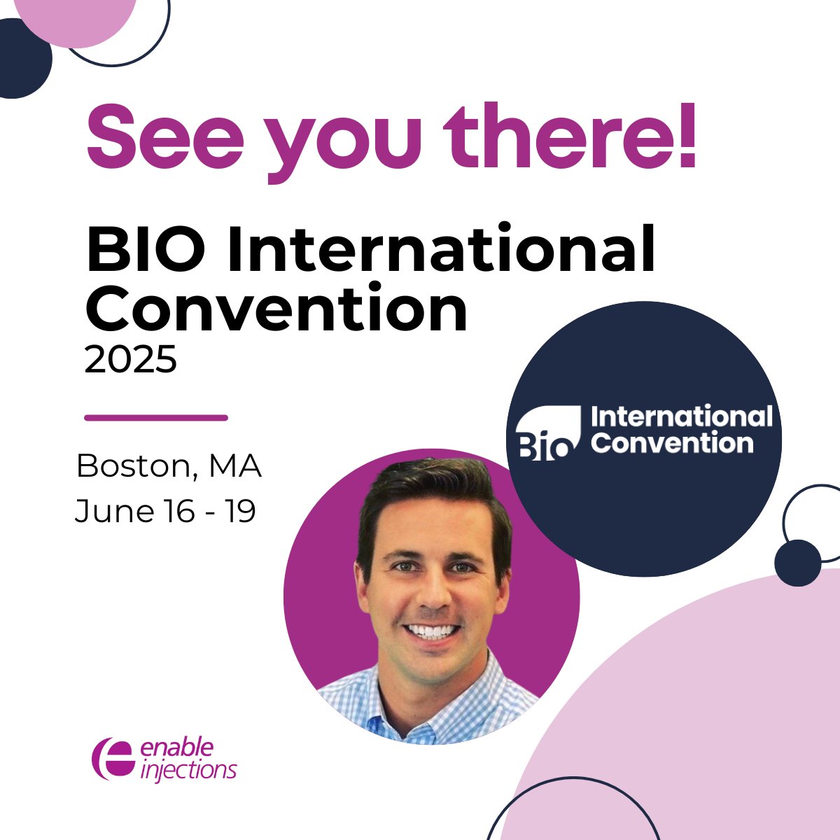 Join our Director of Business Development, Bruce Ernest, next week in Boston, MA, June 16-19 for the Bio International Convention! Request a meeting with Bruce here: enableinjections.com/contact-us/
#BioInternational #drugdelivery #enFuse