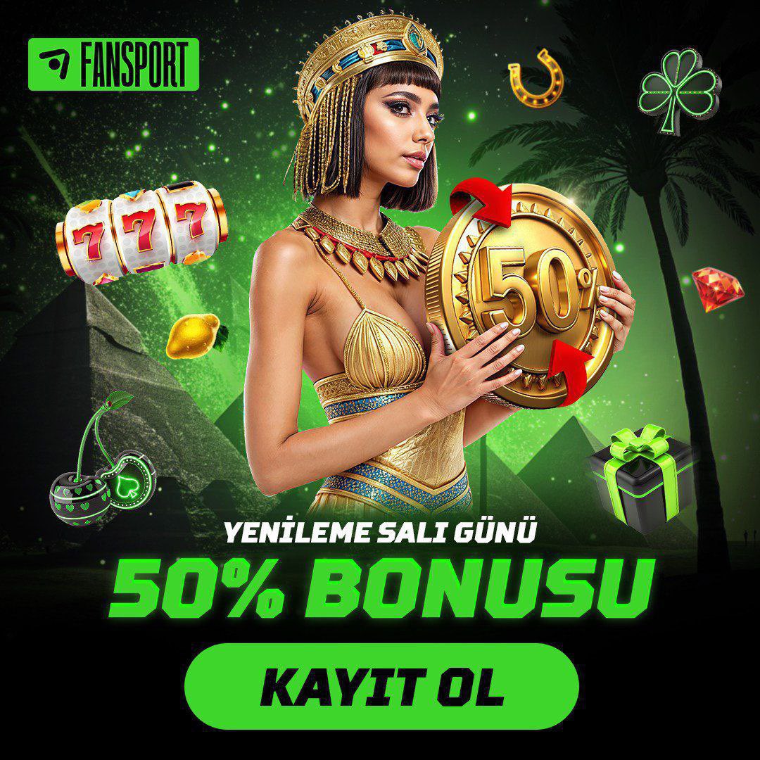 Her Salı Kazanmanın Keyfi FanSport’ta!
🎉🎰 Slotlardan ♠️ canlı casinoya, ⚽️ spor bahislerinden 🎮 e-spora kadar her şey burada!

%50 Yenileme Bonusu ile her Salı yatırımlarını değerlendir 💵💰
Kazancını katla, eğlencene eğlence kat! 🔥✨

👉🏼 bit.ly/42s2Cfa

Ayrıca seni