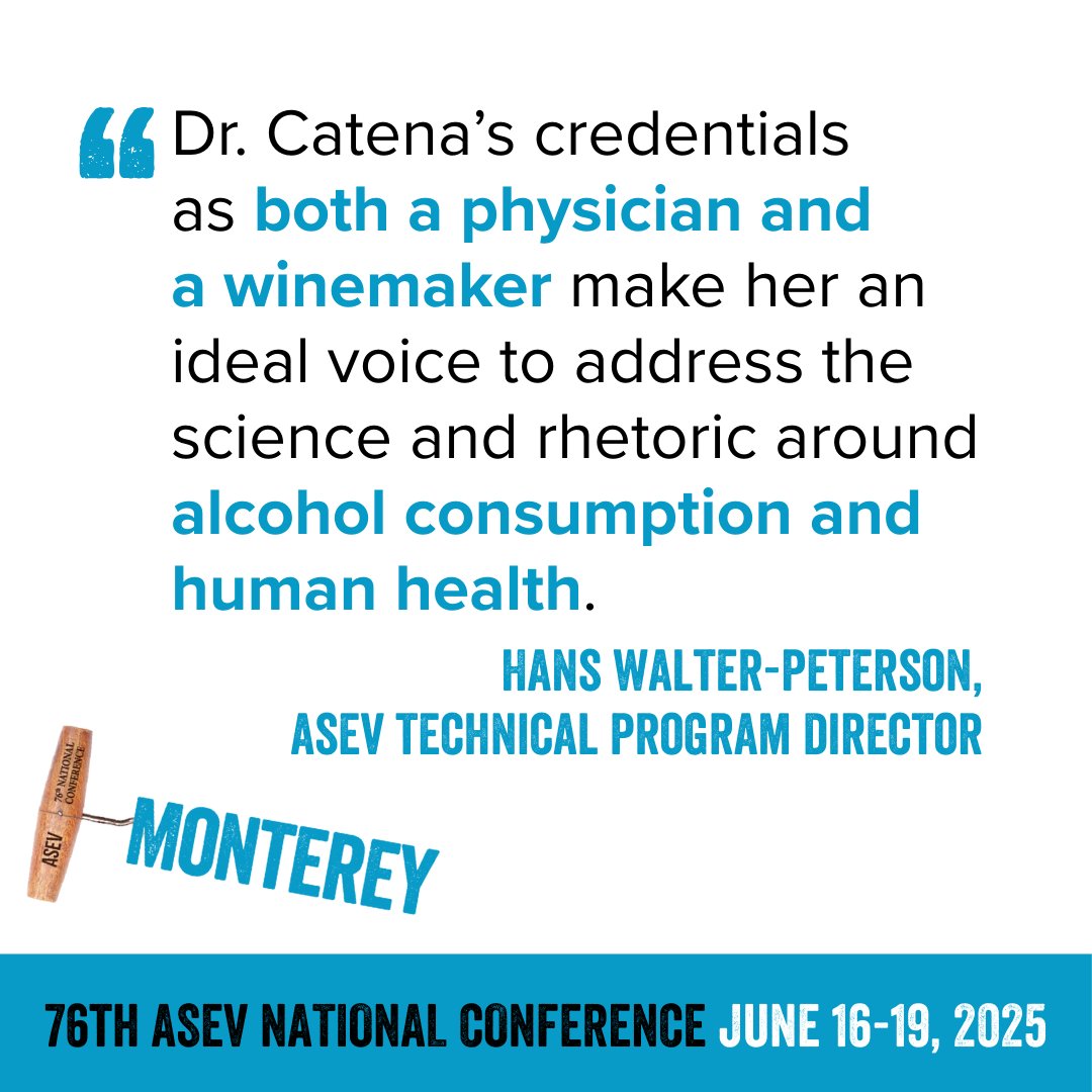 Science, health and wine policy come together at the 76th ASEV National Conference! Join us June 18 in Monterey, CA, to hear keynote speaker Dr. Laura Catena explore the evolving science and policy landscape around moderate alcohol consumption. bit.ly/3XHzHCy