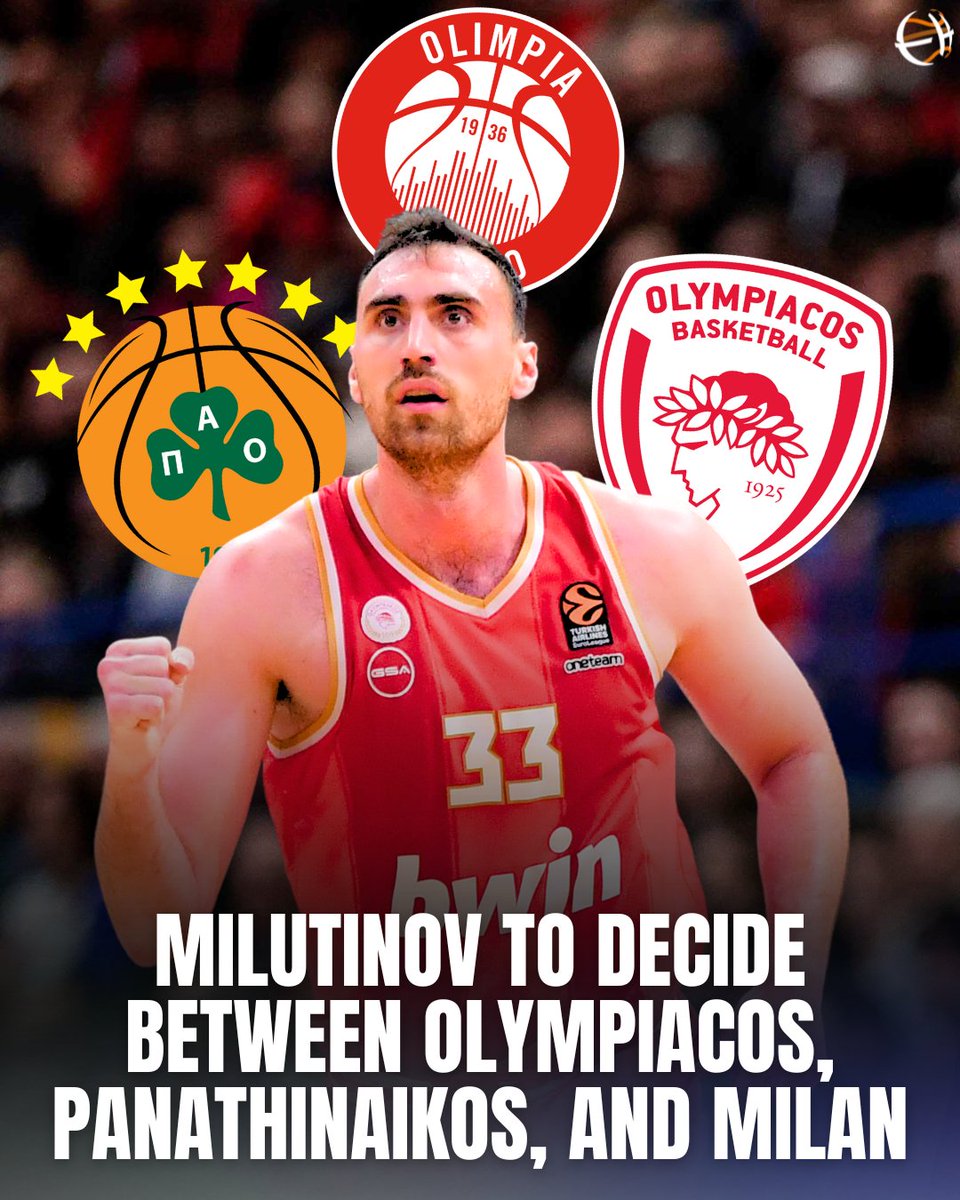 It's a contested three-team race to get Nikola Milutinov 👀🇷🇸  

☘️ Panathinaikos has offered a lucrative contract for the center!