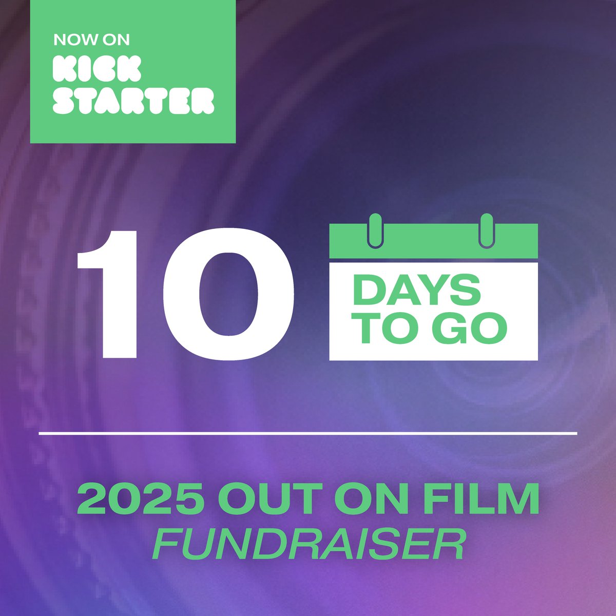 OutonFilm's tweet photo. Only 10 days left! Support LGBTQ+ stories by donating to the Out On Film Kickstarter. Every dollar counts! 🏳️‍🌈💥

👉 Donate now: https://t.co/lK5CVZC8Gg

#OutOnFilm #QueerCinema #LGBTQFilm #SupportQueerArt #KickstarterCountdown https://t.co/aoeoRTYGDy