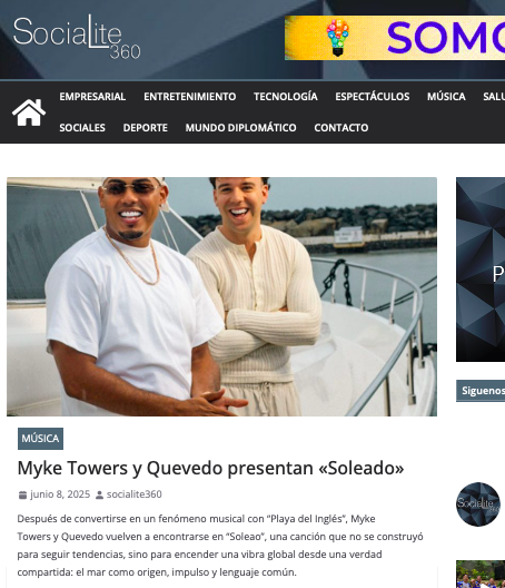 PRO_PRESS_'s tweet image. Myke Towers y Quevedo presentan "Soleao"

En @PRO_PRESS_  difundimos a diversos medios de Venezuela sobre su más reciente lanzamiento.