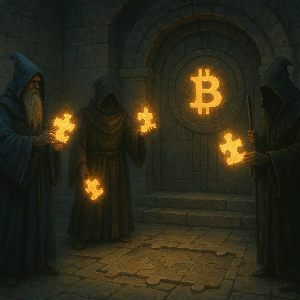 What if you could split your Bitcoin seed into puzzle pieces &amp; only 3 out of 5 are needed to recover it? 

That’s the magic of Shamir Secret Sharing (SSS), 
a cryptographic tool for secure key backups, custody sharing, &amp; seed recovery. 🛡️🪙

Let’s break it down 🧵👇

(1/7)