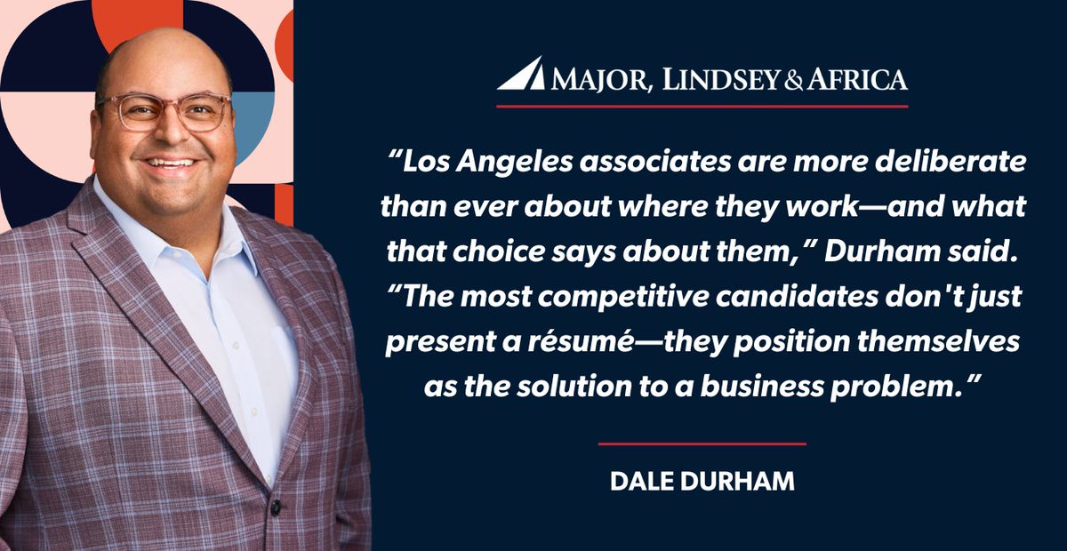 The Los Angeles legal market is thriving, with 2024 attorney growth leading other markets. Dale Durham shares insights on whether it's a buyer's or seller's market for legal talent.
bit.ly/45I44xe

#mlaglobal #jobmarket #legalrecruitment