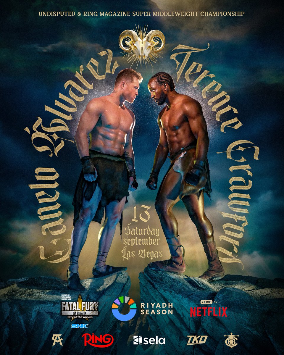 International Boxing News (@intboxingnews) on Twitter photo 🥊 CANELO/CRAWFORD ON NETFLIX!
<a href="/Canelo/">Canelo Alvarez</a> and <a href="/terencecrawford/">Terence Crawford</a> will CLASH for UNDISPUTED Super-Middleweight World titles on September 13 in Las Vegas!💥
The fight will be broadcast LIVE on Netflix across the Globe‼️
#CaneloCrawford 🥊 CANELO/CRAWFORD ON NETFLIX!
<a href="/Canelo/">Canelo Alvarez</a> and <a href="/terencecrawford/">Terence Crawford</a> will CLASH for UNDISPUTED Super-Middleweight World titles on September 13 in Las Vegas!💥
The fight will be broadcast LIVE on Netflix across the Globe‼️
#CaneloCrawford
