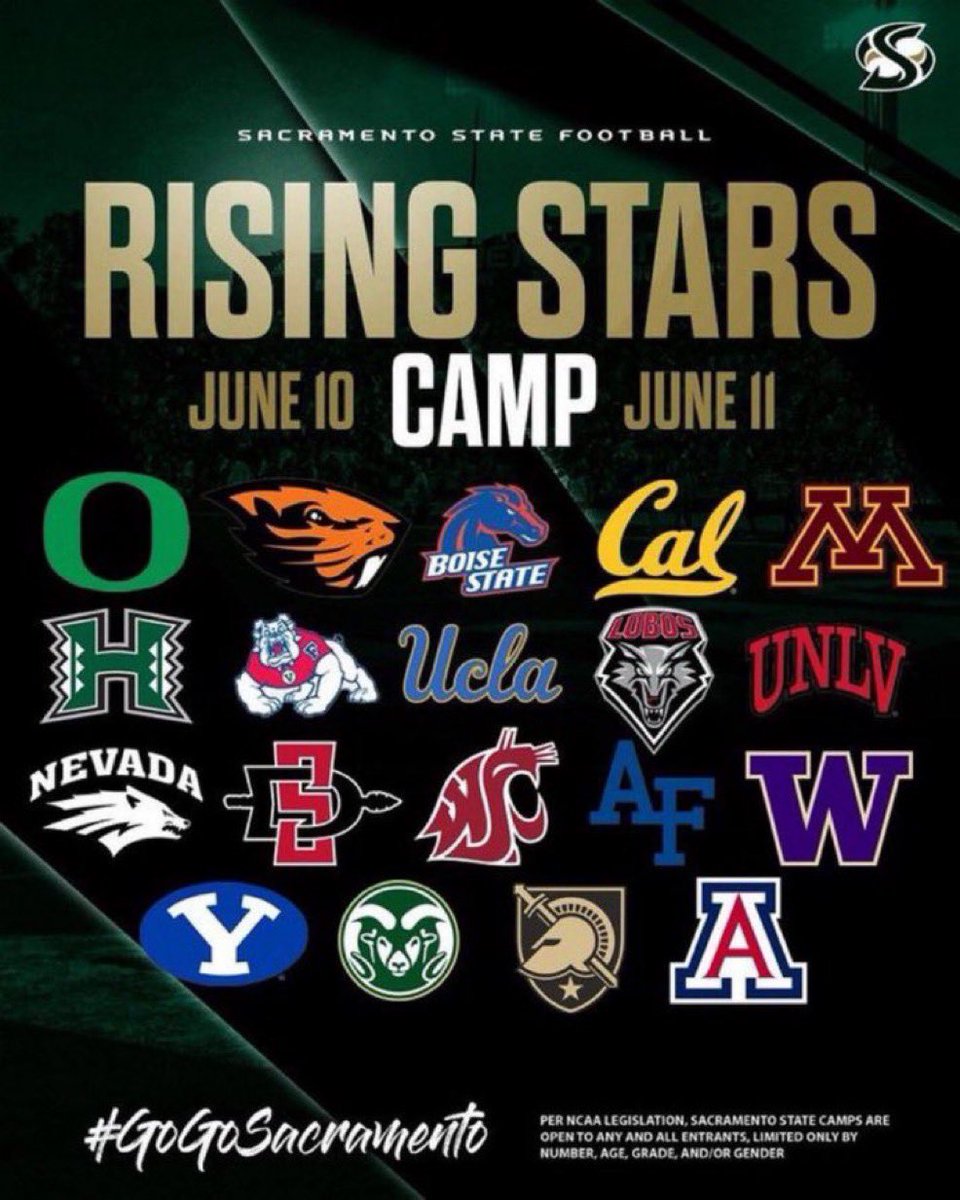 KyleWelch2026's tweet image. Can’t wait to compete at the rising stars camp today at Sacramento State! #GoHornets