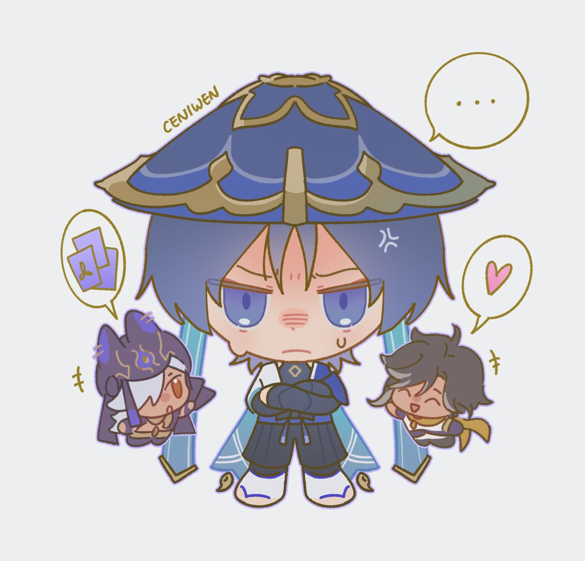 セノ(原神) ,スカラマシュ(原神) ,放浪者 「cynoscarasethos are so cute to me #Gensh」|Ceni ...