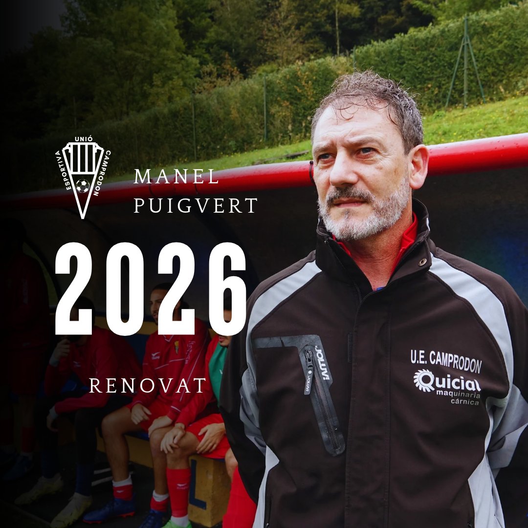 🔴📝 RENOVAT

🤝Manel Puigvert continuarà al capdavant del cos tècnic de la UE Camprodon la temporada 2025-26. 

#EndavantSempreEndavant