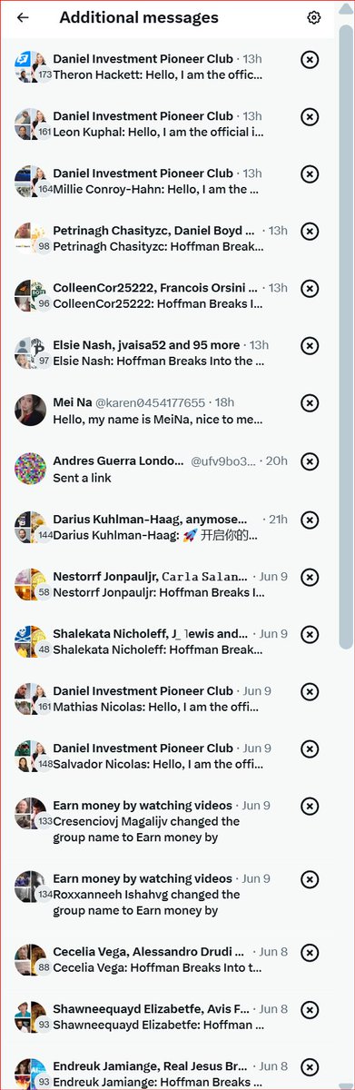 April Roga (@aprilroga) on Twitter photo Welcome to my <a href="/X/">X</a> direct messages. This is what I see in my DMs on a daily basis and it keep increasing daily - no matter how much I report as spam and block these accounts. Welcome to my <a href="/X/">X</a> direct messages. This is what I see in my DMs on a daily basis and it keep increasing daily - no matter how much I report as spam and block these accounts.