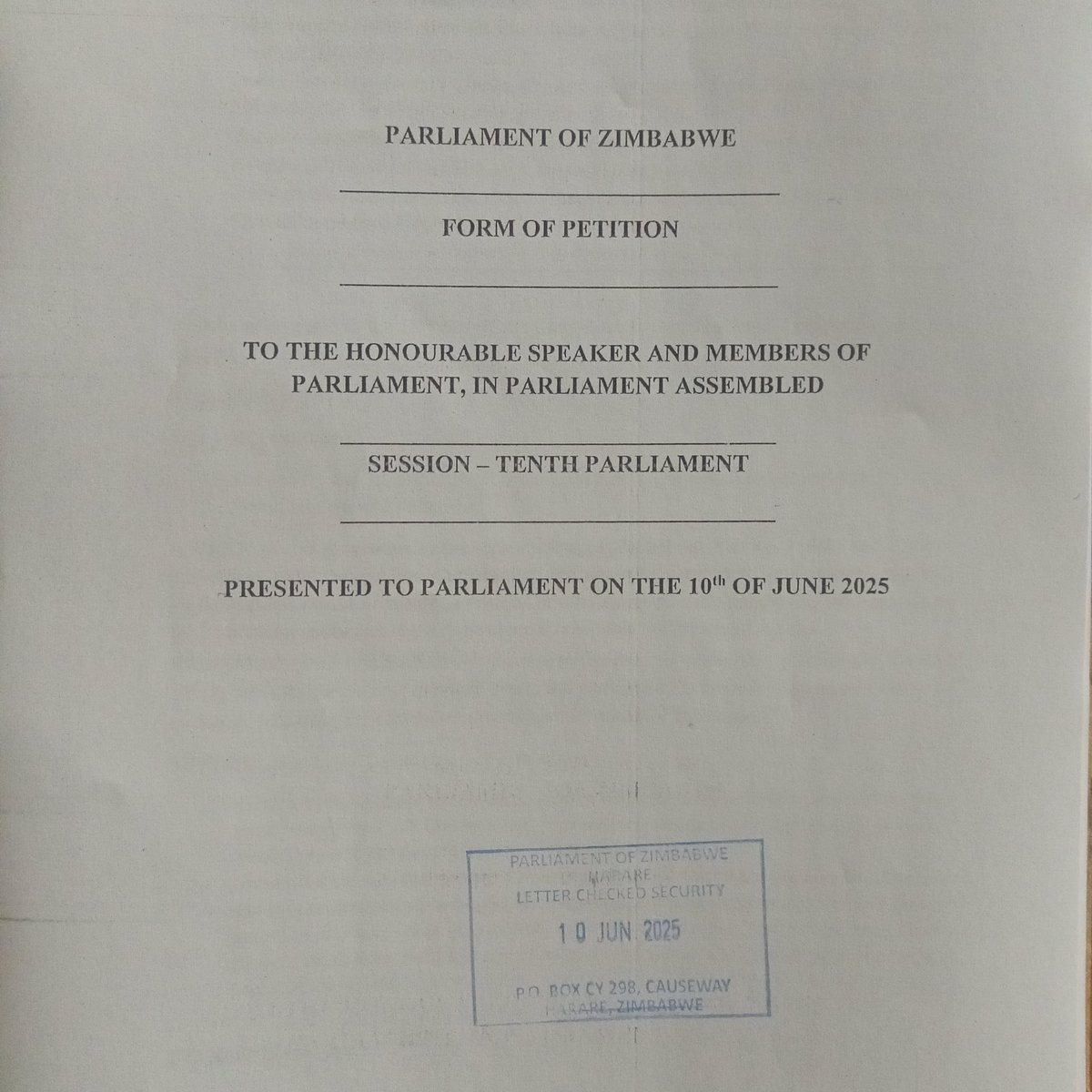 CHRA Harare tweet media