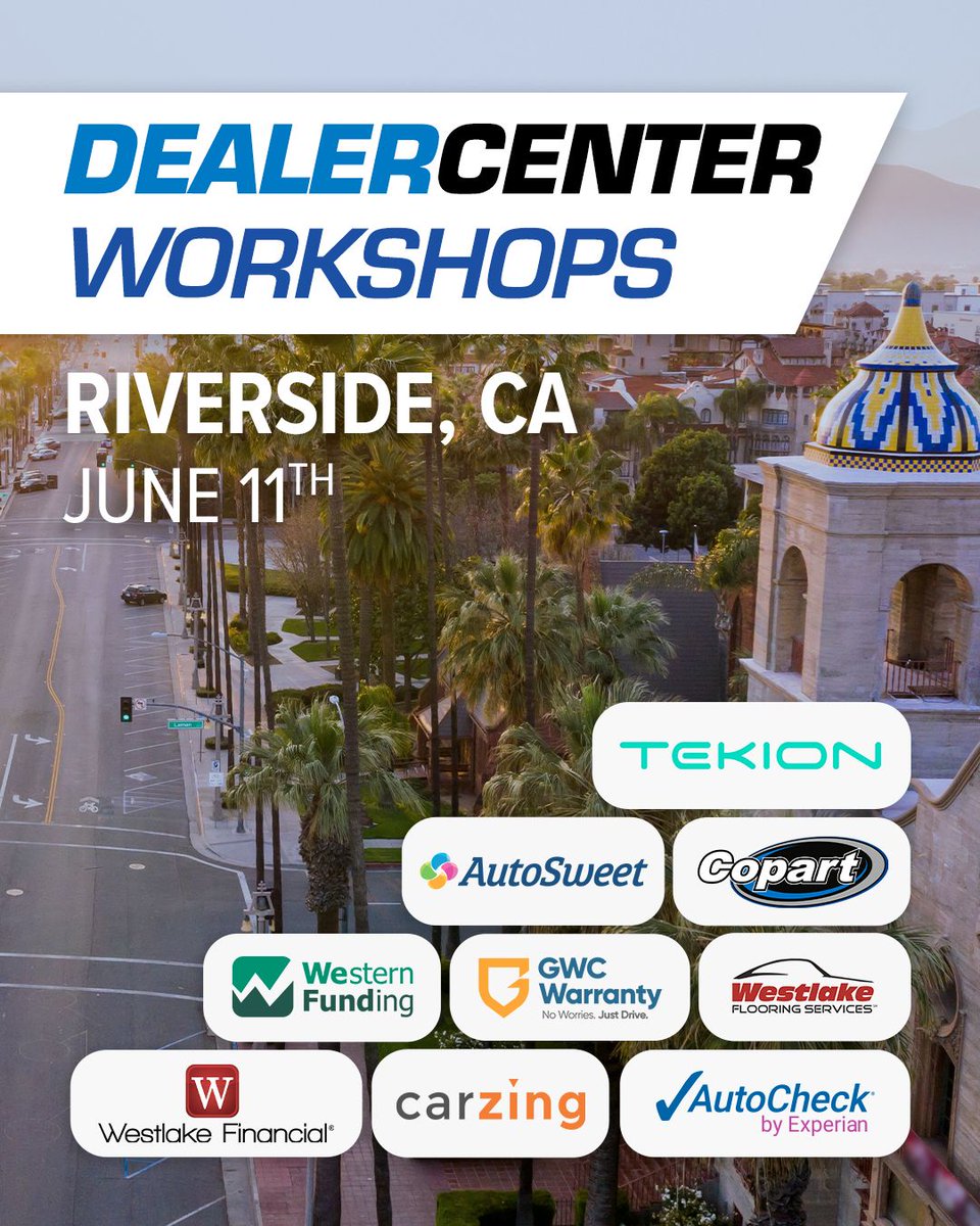 CA Dealers – don’t miss our In-Person workshop tomorrow in Riverside! 🚨
✅ Hands-on training
✅ Breakout sessions
✅End of day Raffle

🎟️ Promo tickets just $50 until 6/11: buff.ly/9FJRjc8

#CarDealers #DealerTraining