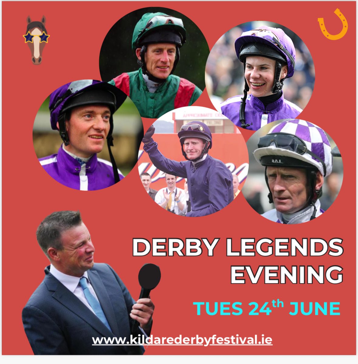 The Curragh Racecourse (@curraghrace) on Twitter photo Join us at our Derby Legends Evening in association with <a href="/BarOneRacing/">Bar One Racing</a> a highlight of the Kildare Derby Festival! Listen to Irish Derby winning jockeys share their captivating stories including <a href="/JohnnyMurtagh/">Johnny Murtagh</a>, <a href="/JosephOBrien2/">Joseph O'Brien</a>, Seamie Heffernan, Kevin Manning and Mick Kinane. With Join us at our Derby Legends Evening in association with <a href="/BarOneRacing/">Bar One Racing</a> a highlight of the Kildare Derby Festival! Listen to Irish Derby winning jockeys share their captivating stories including <a href="/JohnnyMurtagh/">Johnny Murtagh</a>, <a href="/JosephOBrien2/">Joseph O'Brien</a>, Seamie Heffernan, Kevin Manning and Mick Kinane. With