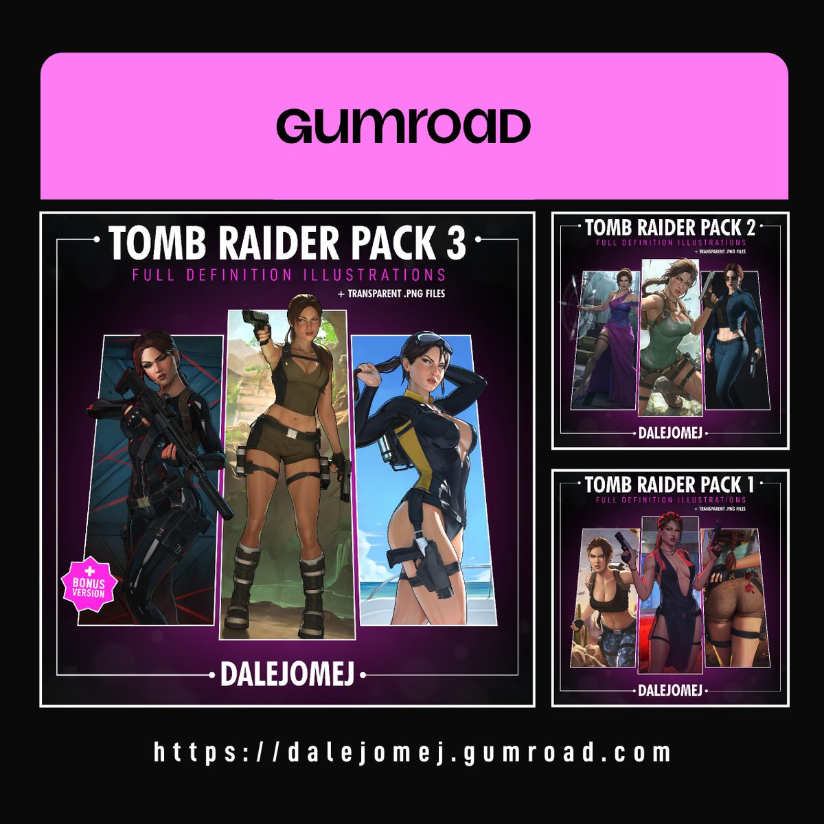 dalejomej's tweet image. Hey guys! my first round of TR illustrations is up on Gumroad! ☺️
There you will find: Full resolution TIF files + Transparent (No background) PNG files (Up to 5K px)
dalejomej.gumroad.com
Thanks again for all your support!!