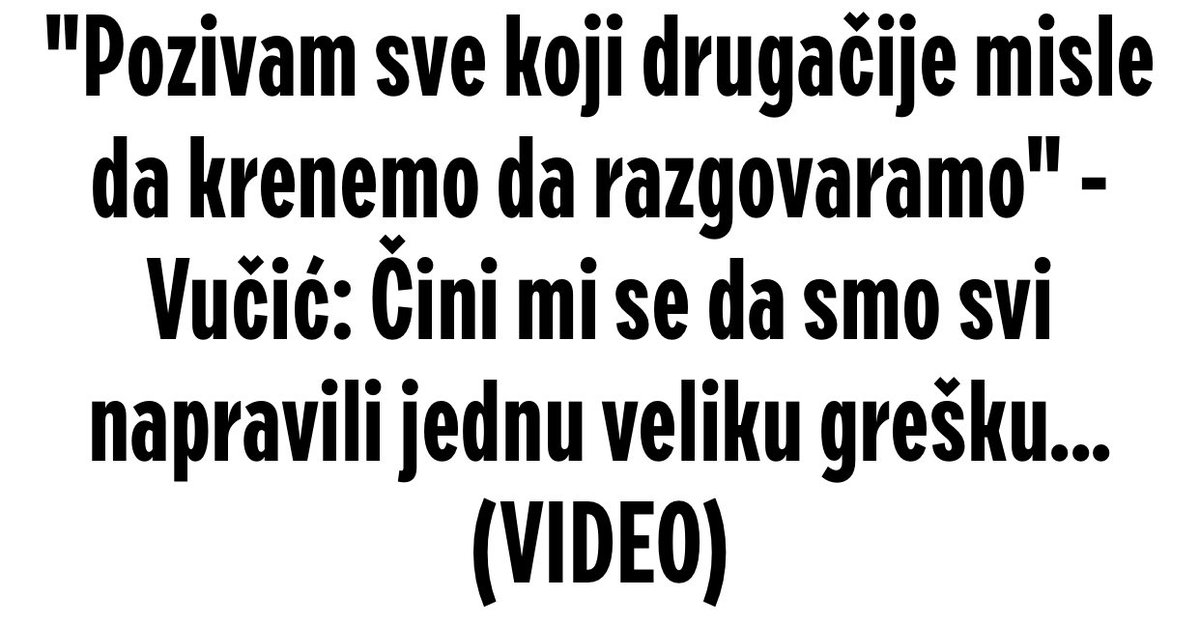 Velika greška je što je mislio da će samo da prdne, a toliko sada smrdi oko njega da mu se čini da su svi napravili jednu veliku grešku.