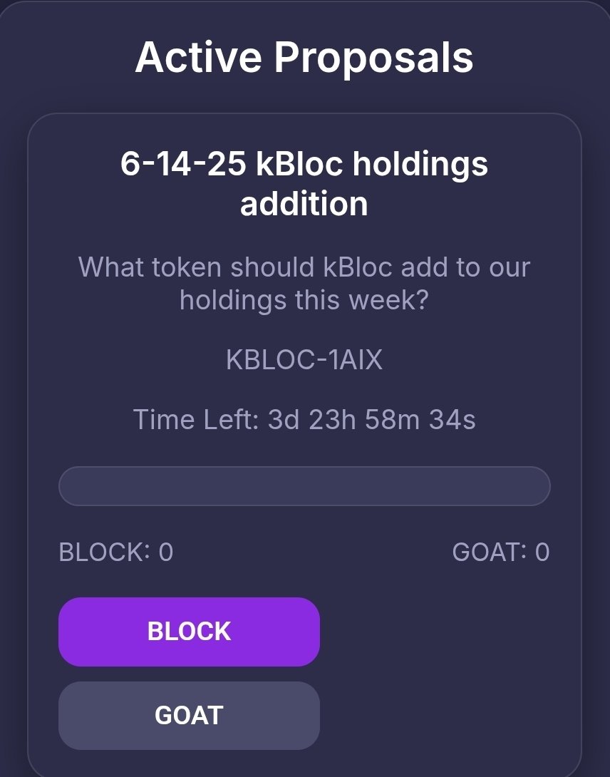 kBloc_org's tweet photo. Results are in and now it's time for $KBLOC stakers to choose the winner!

Vote now 👇
https://t.co/h4CsVEKtp8 https://t.co/n56wDI8UoS
