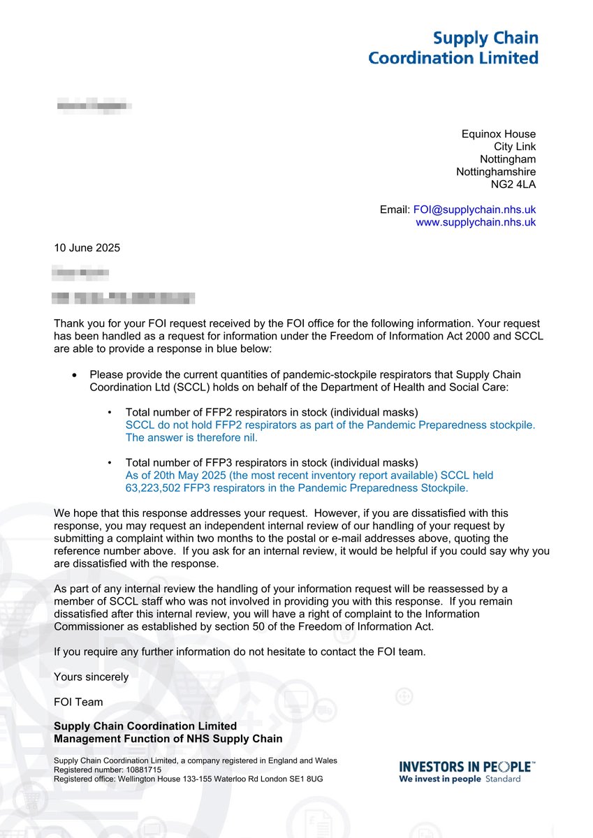 Confirmed that 63 Million+ FFP3 respirators are currently stockpiled for England.
<a href="/Prof_J_Lawton/">Prof Julia Lawton</a>