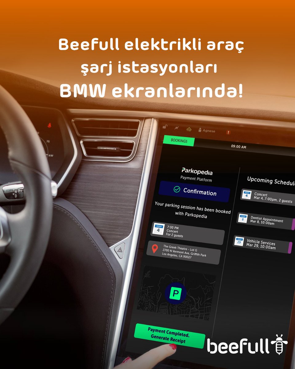 OCPI kapsamında Parkopedia ile gerçekleştirdiğimiz entegrasyonumuz başarıyla tamamlandı. Beefull şarj istasyonlarımızı artık My BMW mobil uygulamasında ve BMW araç ekranlarında görüntüleyebilirsiniz. 

#Beefull #Parkopedia #BMW #ElektrikliAraç #OCPI #Entegrasyon #ŞarjAğı