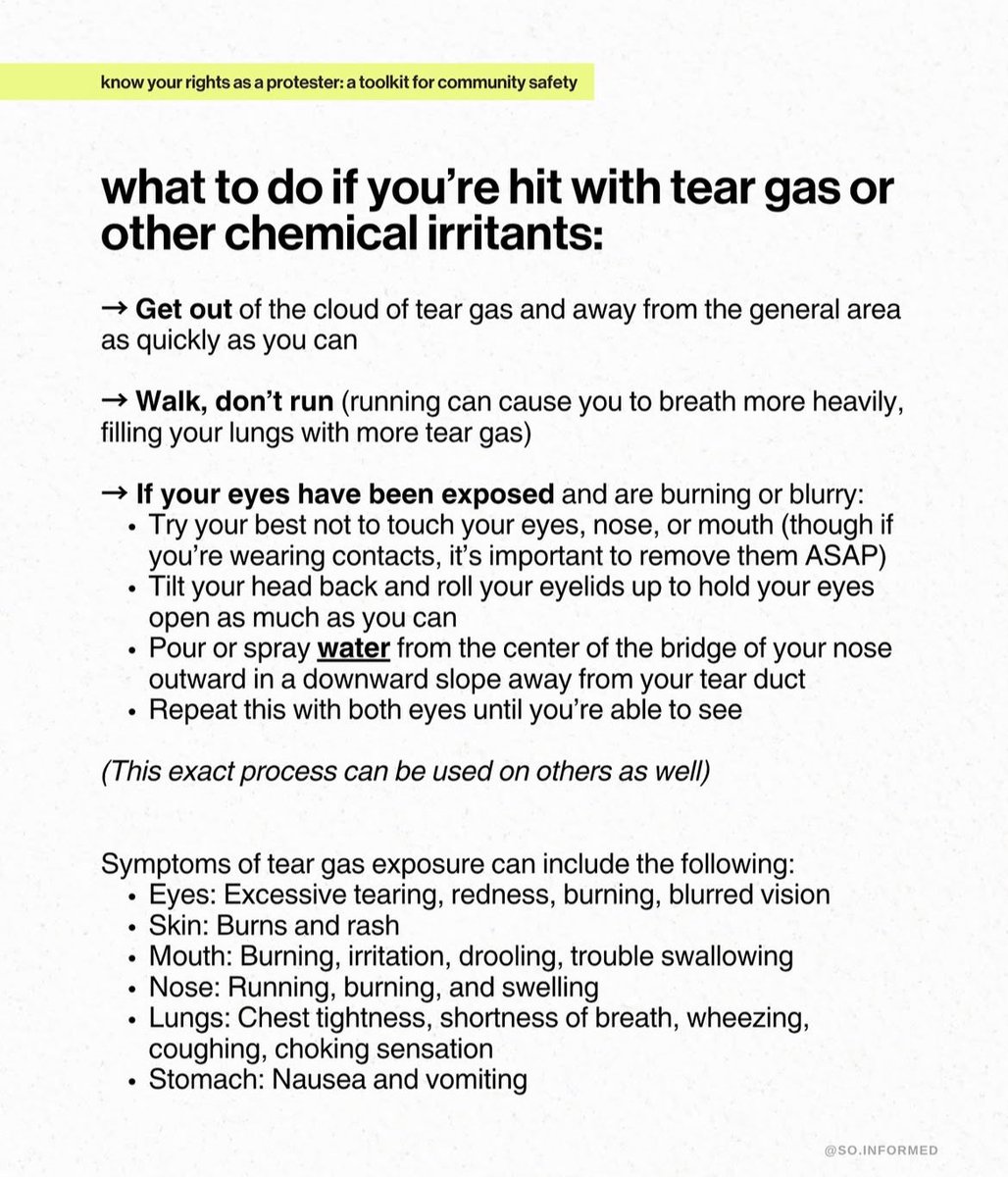WHAT YOU SHOULD DO IF HIT WITH TEAR GAS
