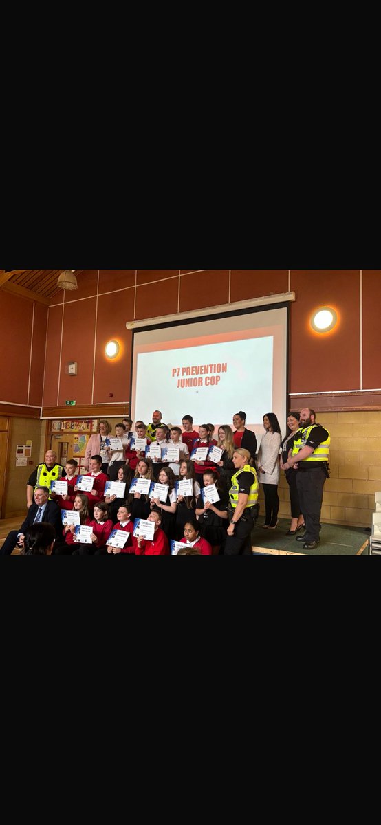 Congratulations to the pupils from Stane P.S who received their Junior cop and Dynamic youth award. The young people showcased their learning experience through their Prevention Video they created and shared with their peers! ✨  Great work and achievement by all! #BecauseofCLD