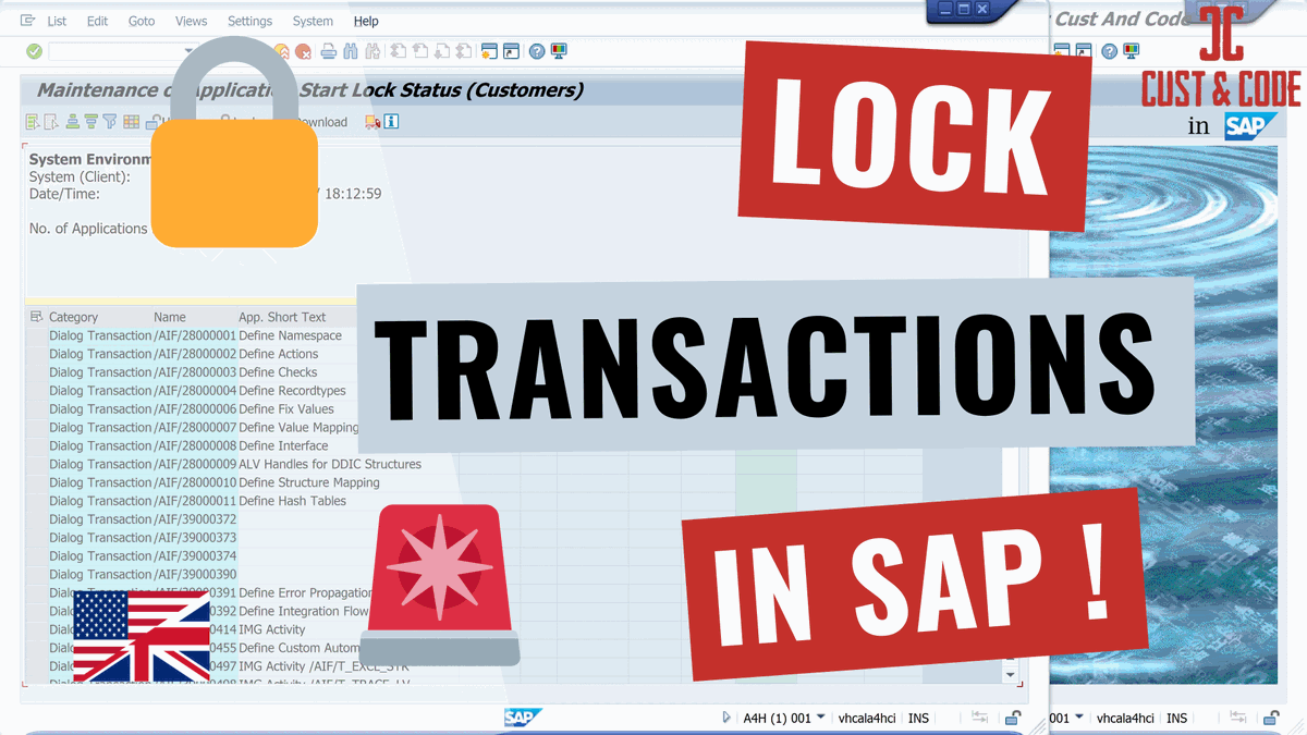 CustAndCode's tweet image. Every now and then it is necessary to quickly block transactions system-wide. youtu.be/SYoLoSuXVc0
Whether for security reasons, for maintenance work or for troubleshooting, blocking transactions is an important action!  

#sap #lock #security