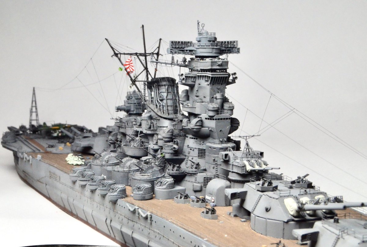 山科海軍工廠@1/350 アオシマ『鳥海』建造中 tweet media