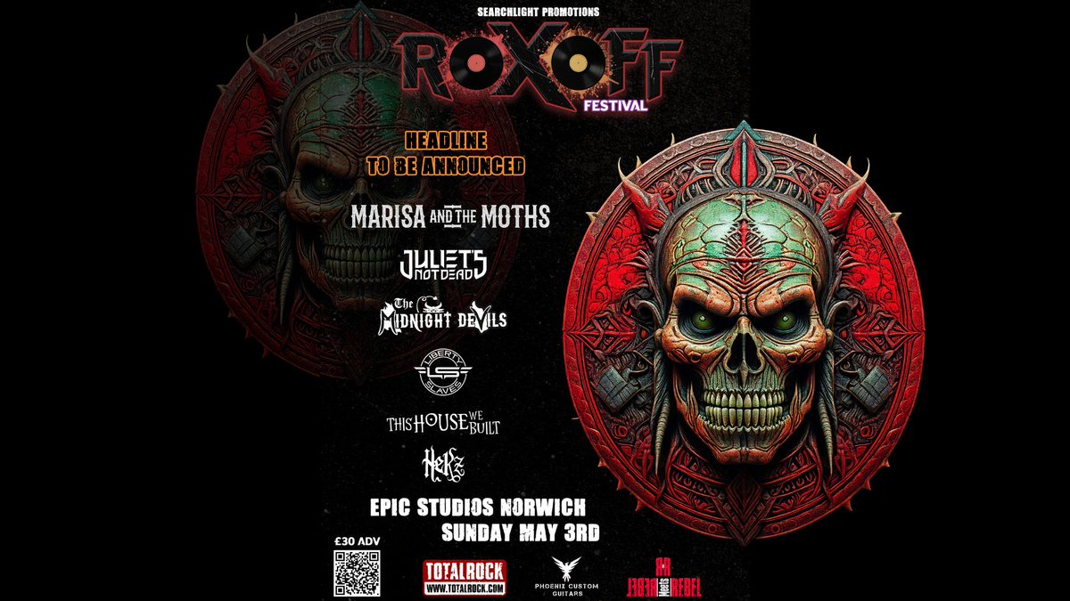 EPICNorwich's tweet image. 📣 JUST ANNOUNCED: The ROXOFF Festival heads to Epic Studios in 2026, headliner still yet to be announced
Book tickets now 🎫 ow.ly/jzPG50W6Toa