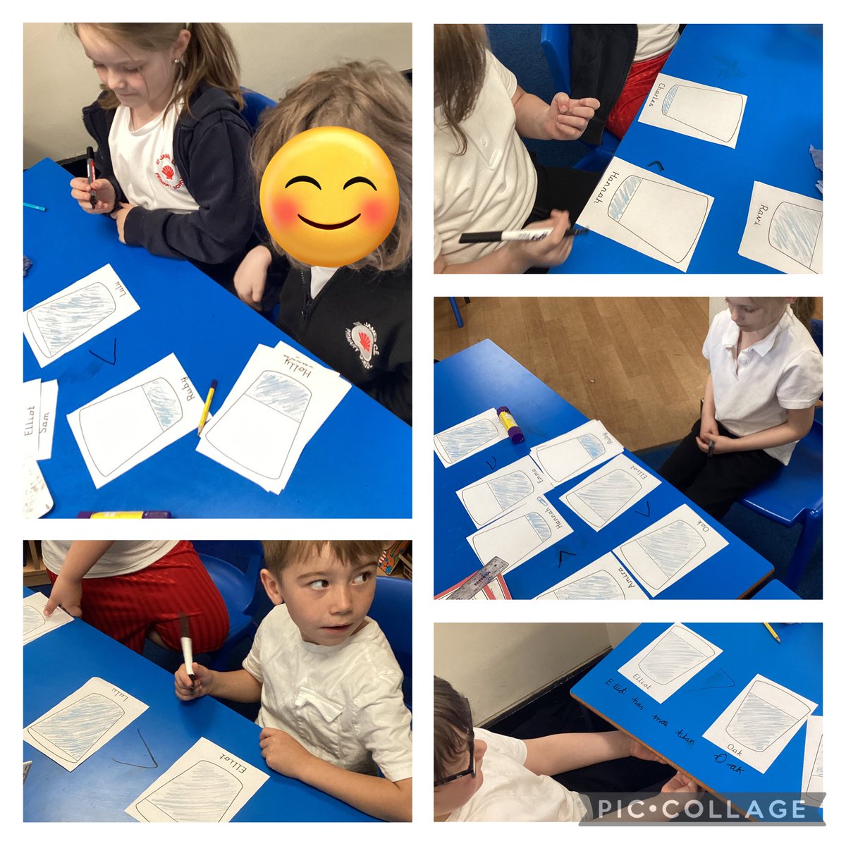 We have started our topic on volume today. We have started by comparing different volumes using &lt;, &gt; and = symbols <a href="/StJamesCEsth/">@StJamesCE</a>