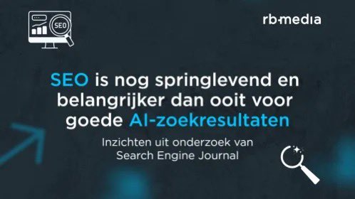Is SEO nog wel relevant met de opkomst van #AI zoekgedrag vragen veel mensen zich af. Het antwoord van RB-Media: volmondig ja! #SEO is belangrijker dan ooit voor jouw goede AI-zoekresultaten (#GEO &amp; #AEO) #AImarketing #ChatGPT #OnlineMarketing 
Lees meer: rb-media.nl/nieuws/seo-is-…