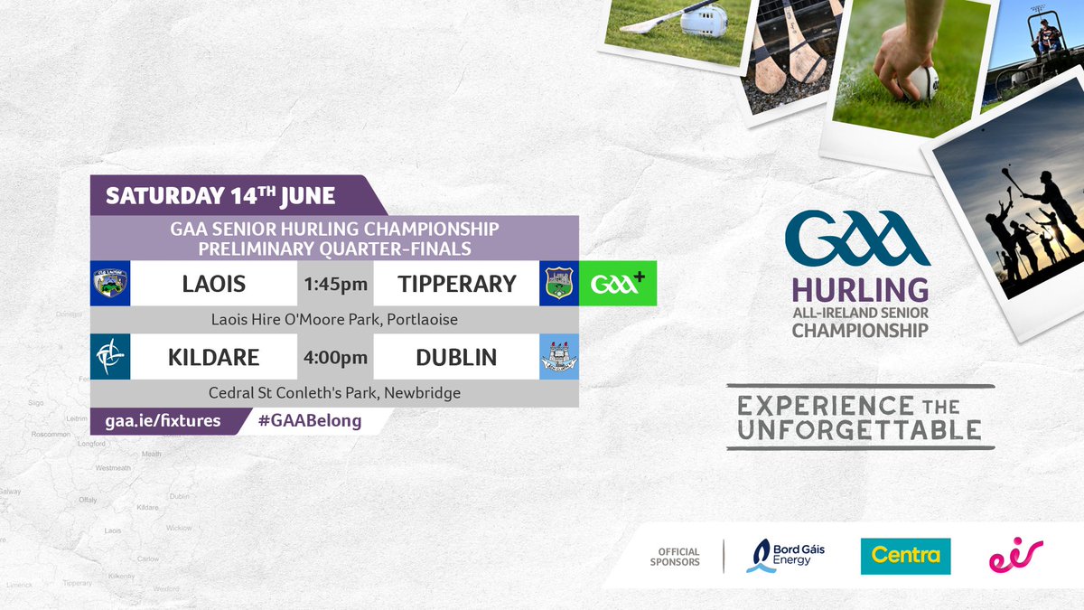 A massive weekend of action ahead! 🔥

The All-Ireland Football series heats up, the Tailteann Cup hits the Quarter-Final stage, and the Hurling Preliminary Quarter-Finals get underway.

📅 See the full list of fixtures and where to find them below! gaa.ie/tickets