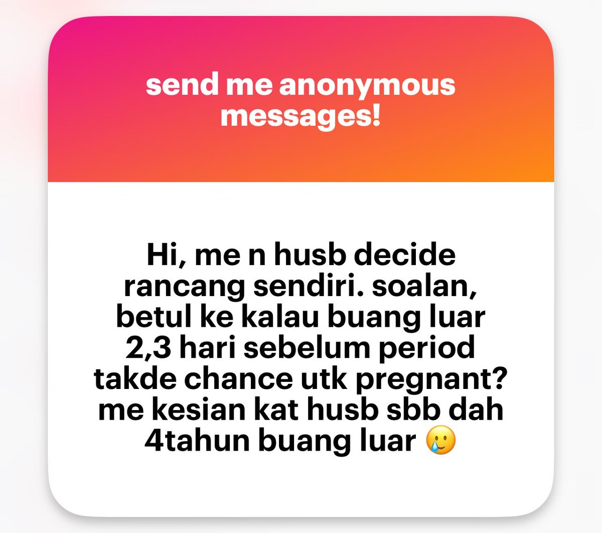 zuhrahx's tweet photo. Ovulation period ni sekejap je sebenarnya. Beberapa jam sahaja. Tapi sperm boleh hidup 3-5 hari dalam cervix. Jadi, 5 hari sebelum + 2 hari selepas ovulation saja tak boleh have unprotected sex.

Nak tahu ovulation period bila ⤵️

1) boleh beli ovulation test strip https://t.co/6LzlYUqvvl

2) atau track your own symptom sepanjang bulan

3) guna period tracking app untuk mudahkan tracking.