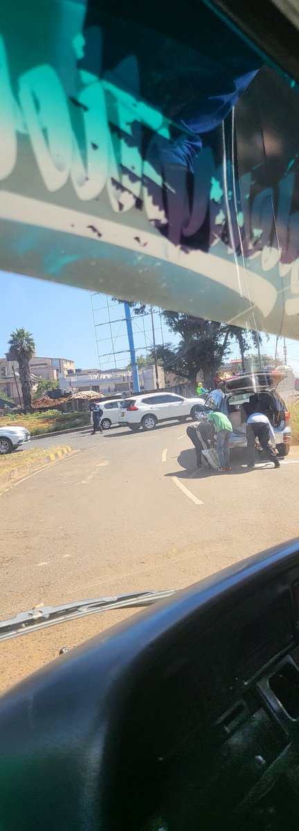 Kavalukukitu's tweet photo. Good people still exist Kenyans repair a pothole at Roastas roundabout , Thika road https://t.co/3b9ljkxw1A