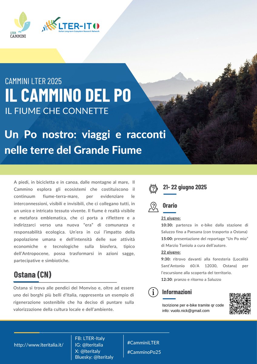 lteritaly's tweet photo. 📅 Il 21 e 22 giugno a #Ostana (CN)

@lteritaly  organizza “Un Po nostro: viaggi e racconti nelle terre del Grande Fiume”, una delle tappe del #CamminoDelPo!

Iscriviti ora: https://t.co/MvSefms6gk https://t.co/qIO2pFIkK1