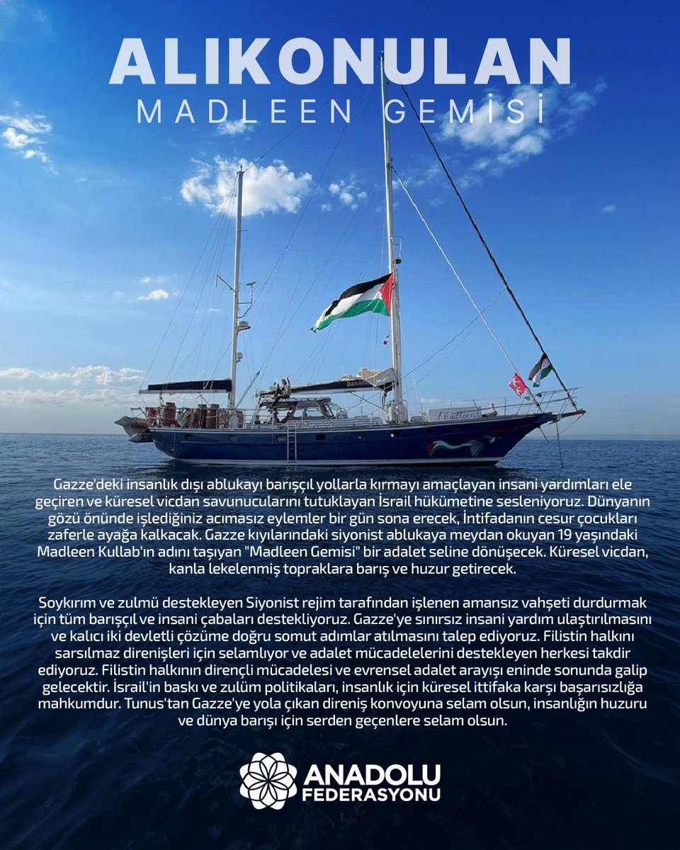 Alıkonulan Madleen Gemisi