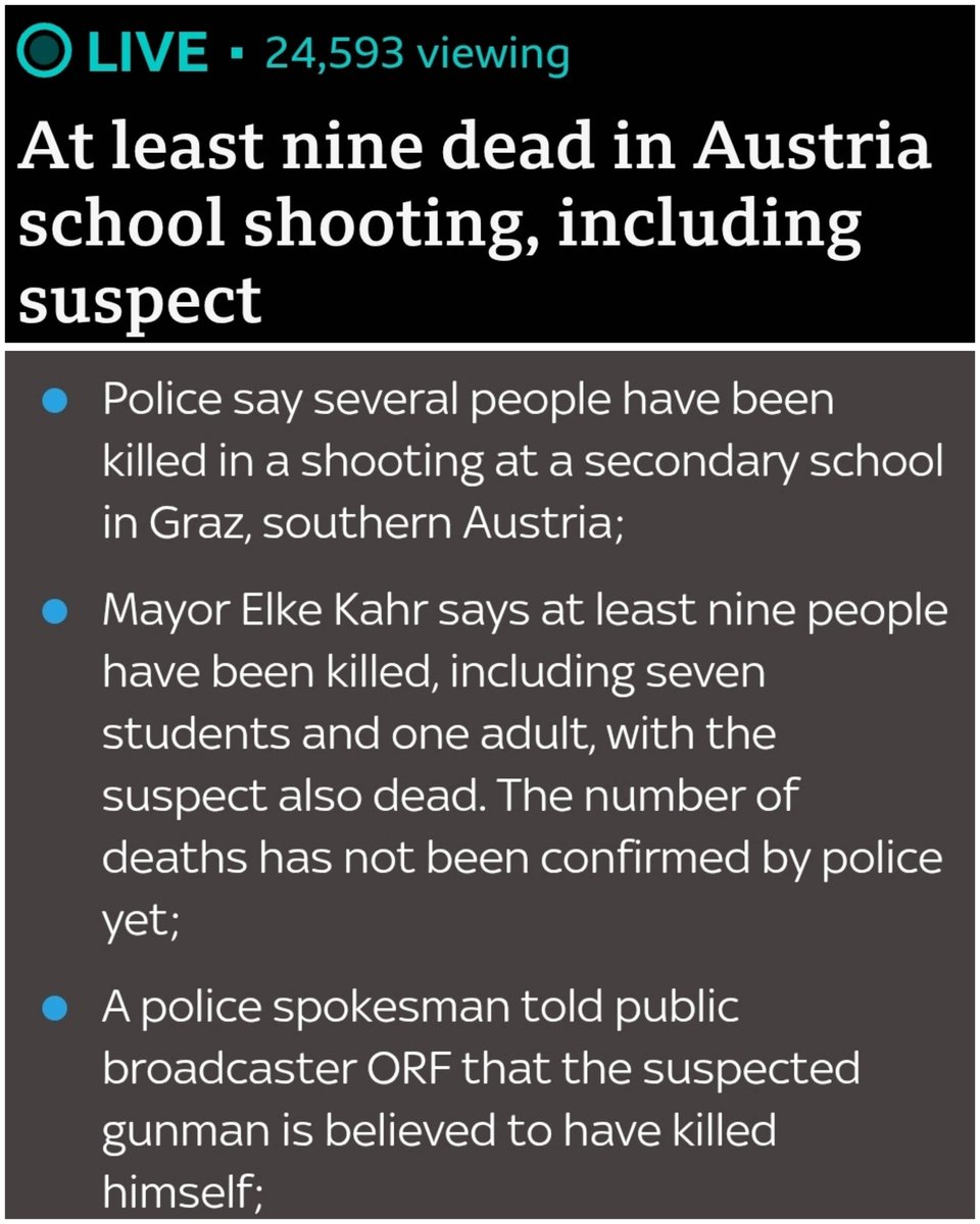 Just now: Austrian school shooting leaves at least 9 dead. 

Police have confirmed the perp of the shooting is dead.

Will American media continue to pretend that this is "uniquely American" or will the recognize that violent people will soon be printing their guns worldwide?