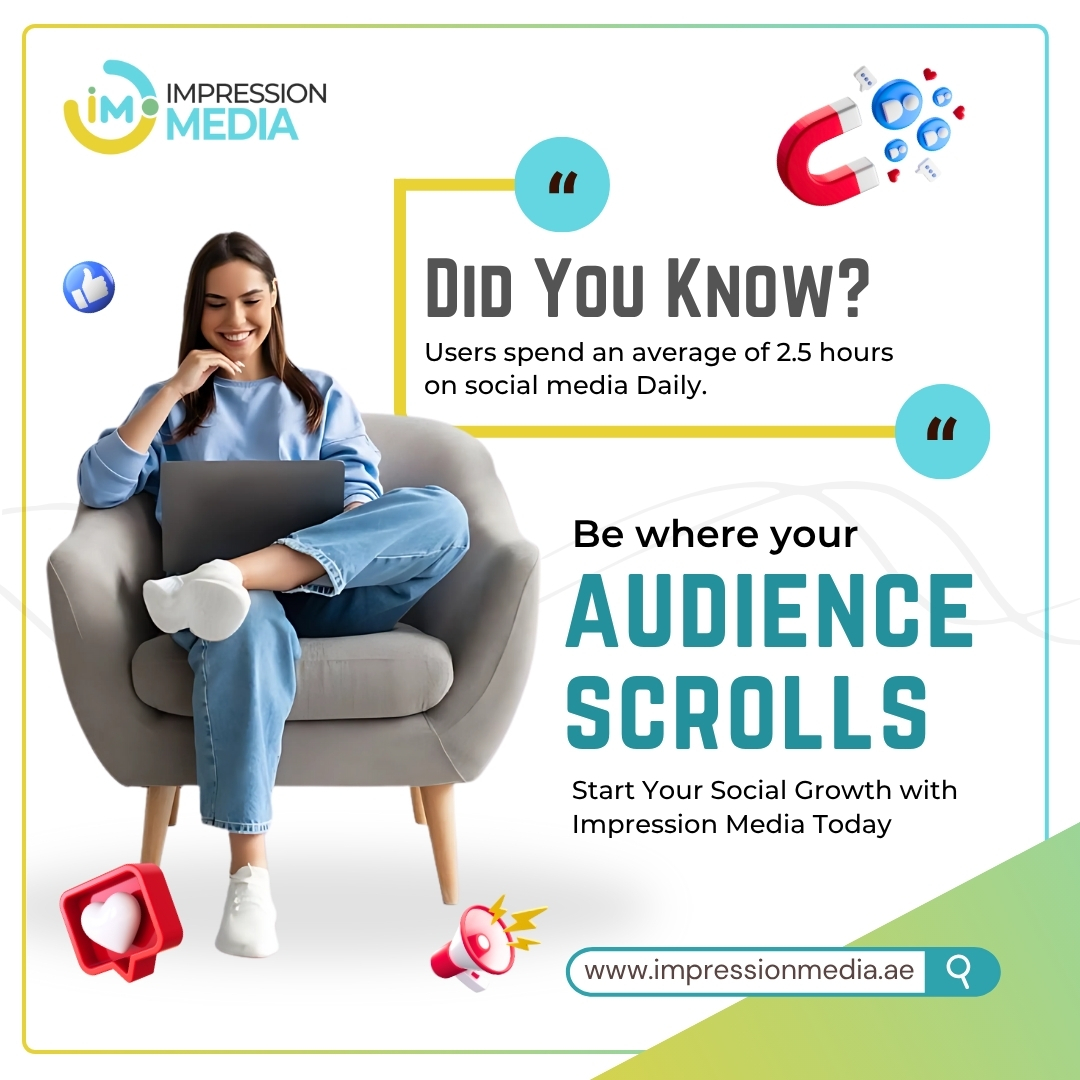 Impression18700's tweet photo. Did you know?
 The average person spends 2.5 hours daily scrolling through social feeds.
 If your brand isn’t there, someone else is.
Start your social growth with Impression Media today.
#ImpressionMedia #DigitalMarketing #SocialMediaStrategy #BrandAwareness #DidYouKnowFact https://t.co/3kGbM1bfal