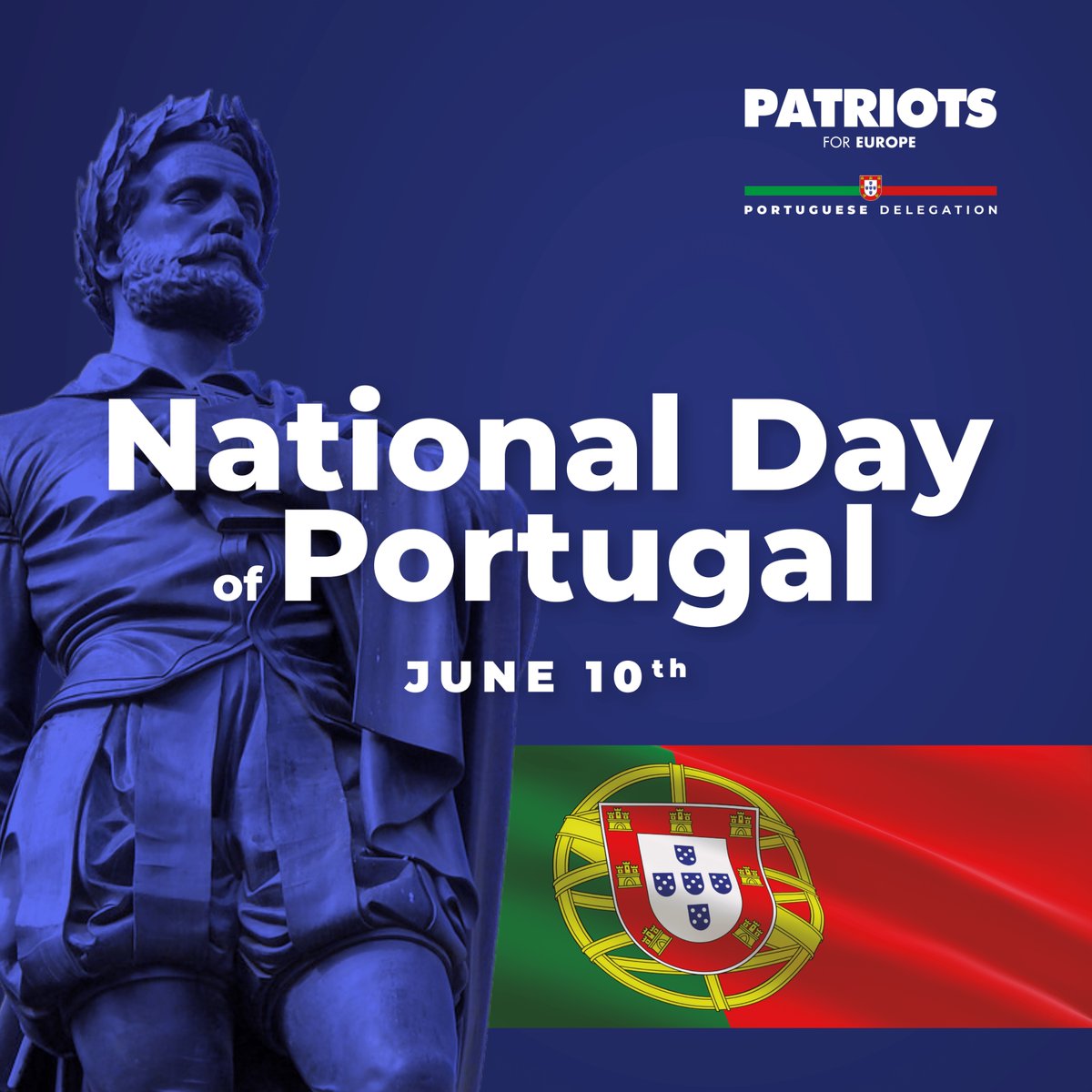 PatriotsEP's tweet photo. 🇵🇹 | Happy Portuguese National Day! Feliz Dia de Portugal! #10junho https://t.co/18bcVYrsK0