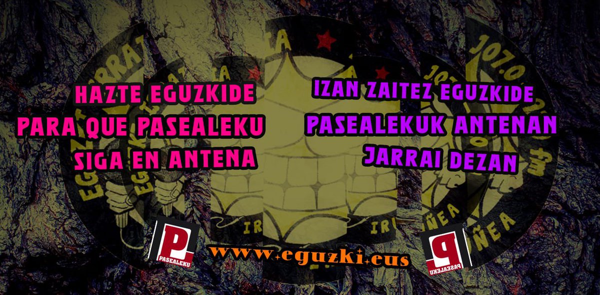 pasealeku (@pasealeku) on Twitter photo <a href="/Eguzki_Irratia/">Eguzki Irratia</a> <a href="/BardenasLibres/">2018BardenasLibres</a> Miércoles 11 de junio hablamos de la reactivación de la plataforma Bardenas libres. Os esperamos a las 10 H. eguzki.eus/hazte-eguzkide/ <a href="/Eguzki_Irratia/">Eguzki Irratia</a> <a href="/BardenasLibres/">2018BardenasLibres</a> Miércoles 11 de junio hablamos de la reactivación de la plataforma Bardenas libres. Os esperamos a las 10 H. eguzki.eus/hazte-eguzkide/