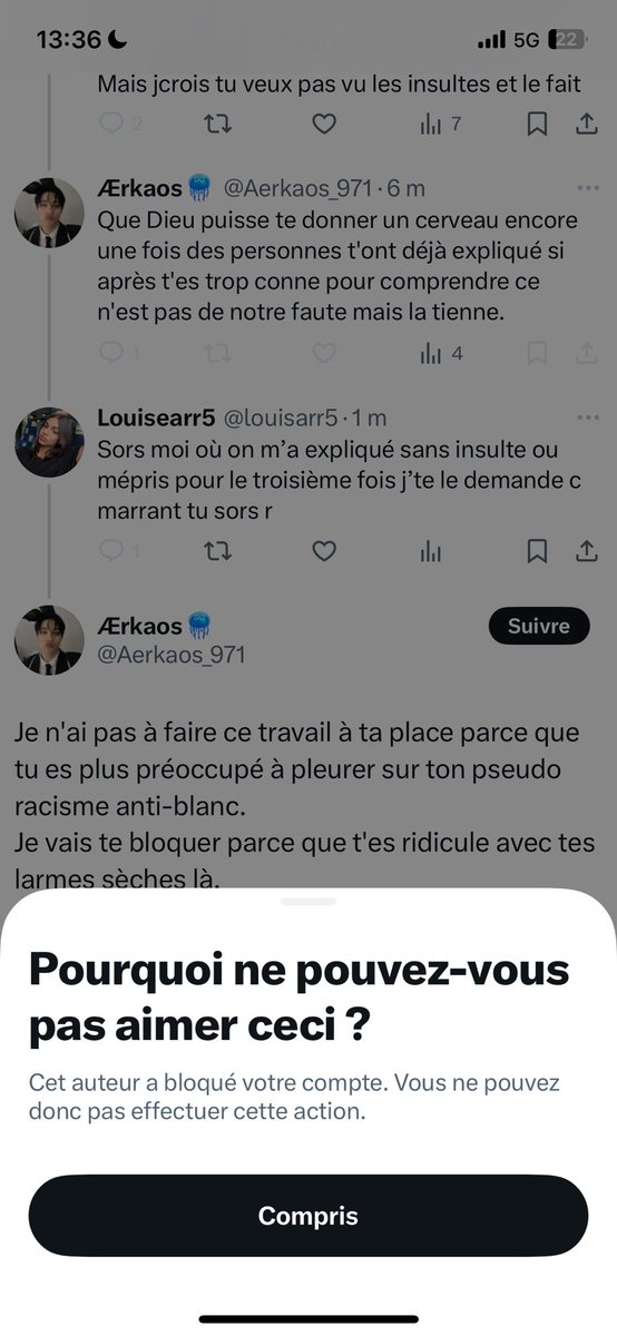 louisarr5's tweet photo. Encore quelqu’un qui ne rep pas au tweet initial tente de me caser dans un parti pour esquiver l’argumentation et insulte pour esquiver l’échange #debiles https://t.co/dUnkZlplfq