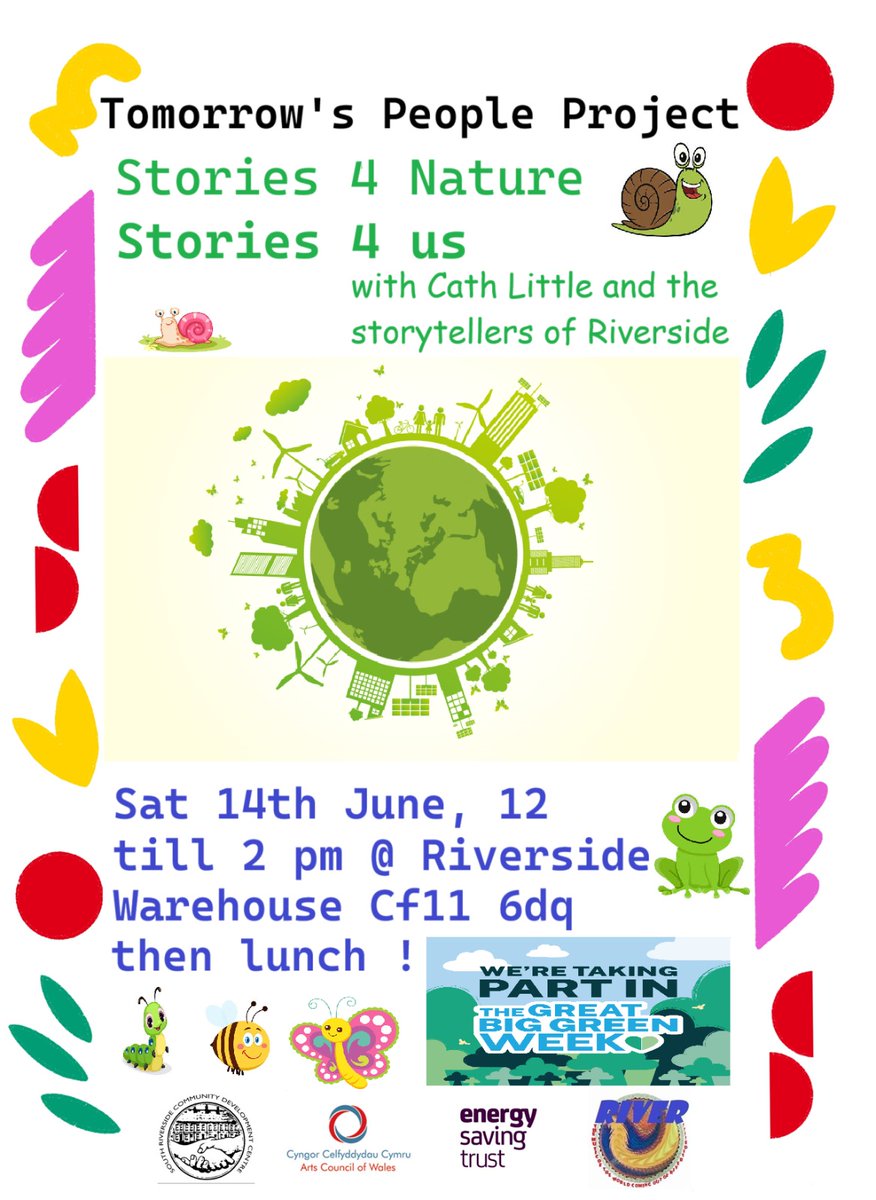 The River Music Project (@riverproject) on Twitter photo This Saturday we're going to be telling stories about the environment, in Riverside and around the world ! Come and share your stories Thanku <a href="/EnergySvgTrust/">Energy Saving Trust</a> <a href="/SRCDC_Cardiff/">South Riverside Community Development Centre</a> <a href="/Arts_Wales_/">Cyngor Celfyddydau Cymru | Arts Council of Wales</a> <a href="/LitWales/">Literature Wales</a> This Saturday we're going to be telling stories about the environment, in Riverside and around the world ! Come and share your stories Thanku <a href="/EnergySvgTrust/">Energy Saving Trust</a> <a href="/SRCDC_Cardiff/">South Riverside Community Development Centre</a> <a href="/Arts_Wales_/">Cyngor Celfyddydau Cymru | Arts Council of Wales</a> <a href="/LitWales/">Literature Wales</a>