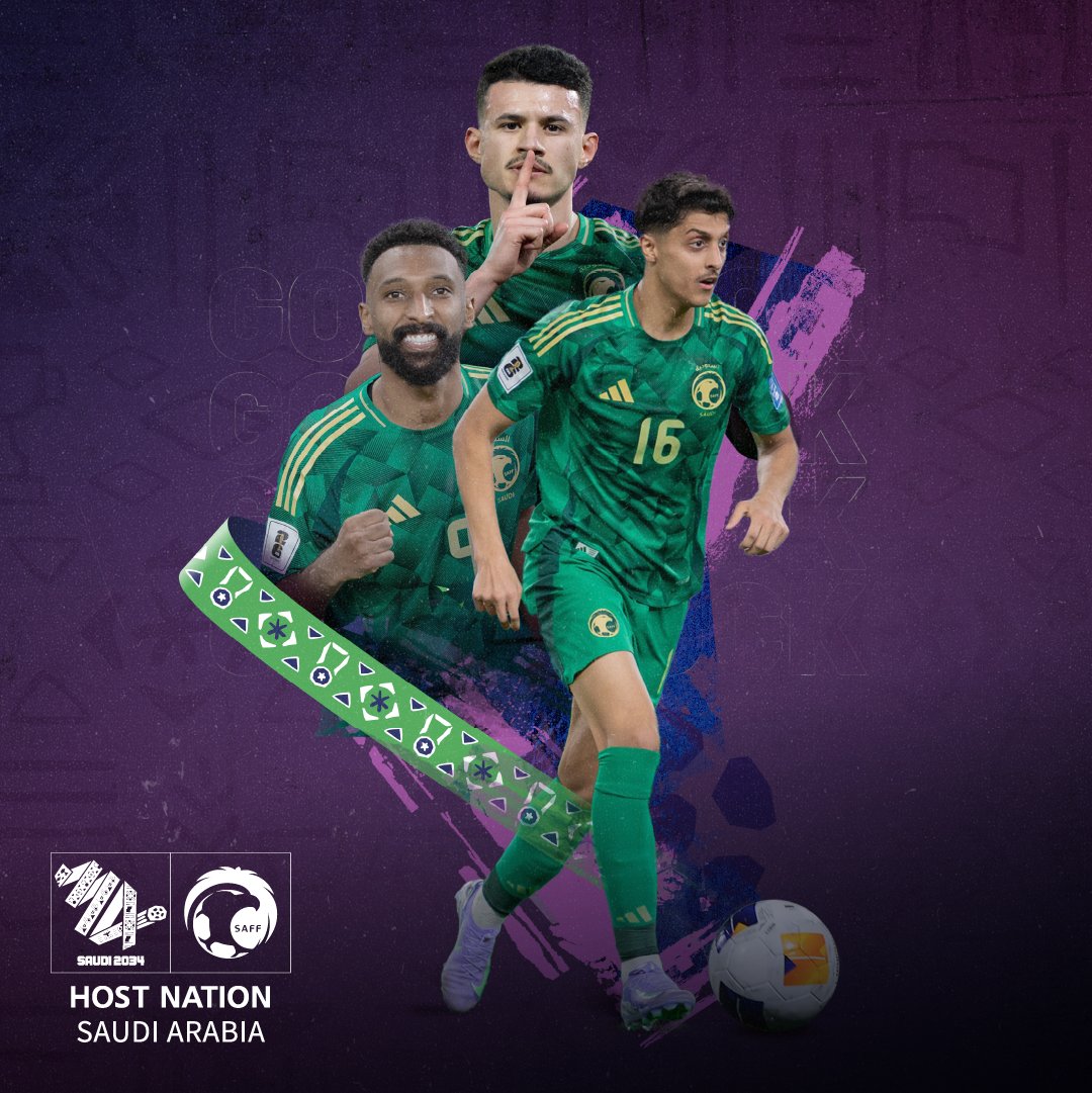 Saudi2034AR's tweet image. 🇸🇦🆚🇦🇺
قلوبنا مع الأخضر.. والحلم مستمر نحو 2026 💚💪
#السعودية_استراليا