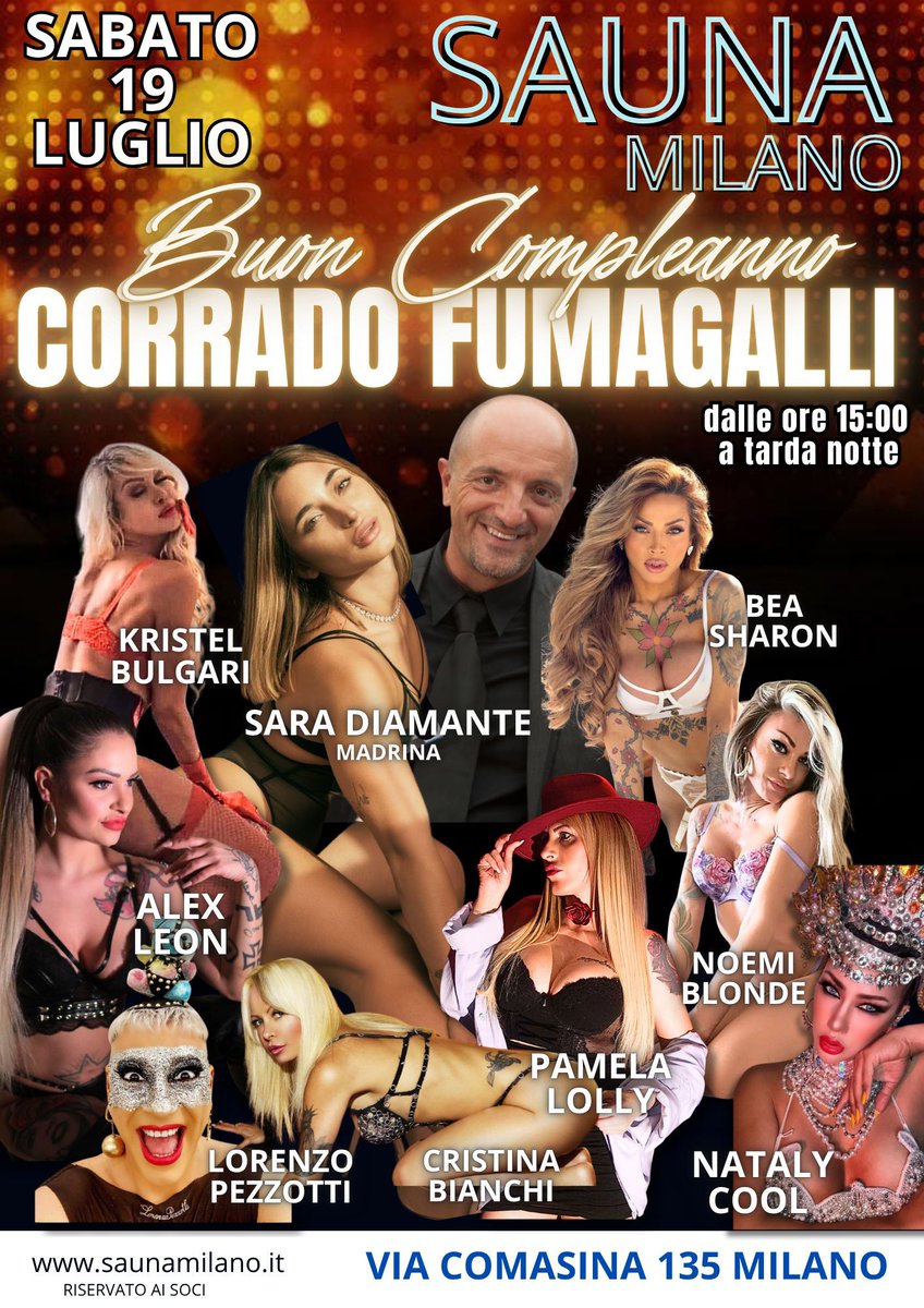 Info HotClub (@infoclubprive) on Twitter photo #savethedate il mega #event #party del mese di luglio alla <a href="/saunamilano/">SaunaMilano</a> Via Comasina 135 πππ #savethedate il mega #event #party del mese di luglio alla <a href="/saunamilano/">SaunaMilano</a> Via Comasina 135 πππ