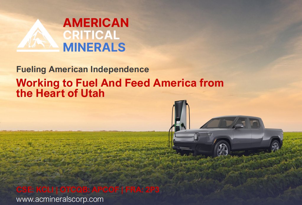 MineralsCorp's tweet image. INVESTMENT RATIONALE 👇
American Critical Minerals offers a strong investment case by focusing on domestic critical mineral supply chains, including #potash, vital for agriculture, national security, and the clean energy transition. With the U.S. reliant on imports for critical…