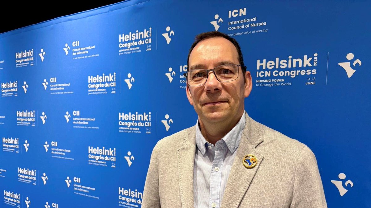 COIBarcelona's tweet photo. 🎉 Enhorabona a José Luis Cobos, fins ara vicepresident III del @CGEnfermeria, per la seva elecció com a president del @ICNurses! https://t.co/jtRZwaOeNj