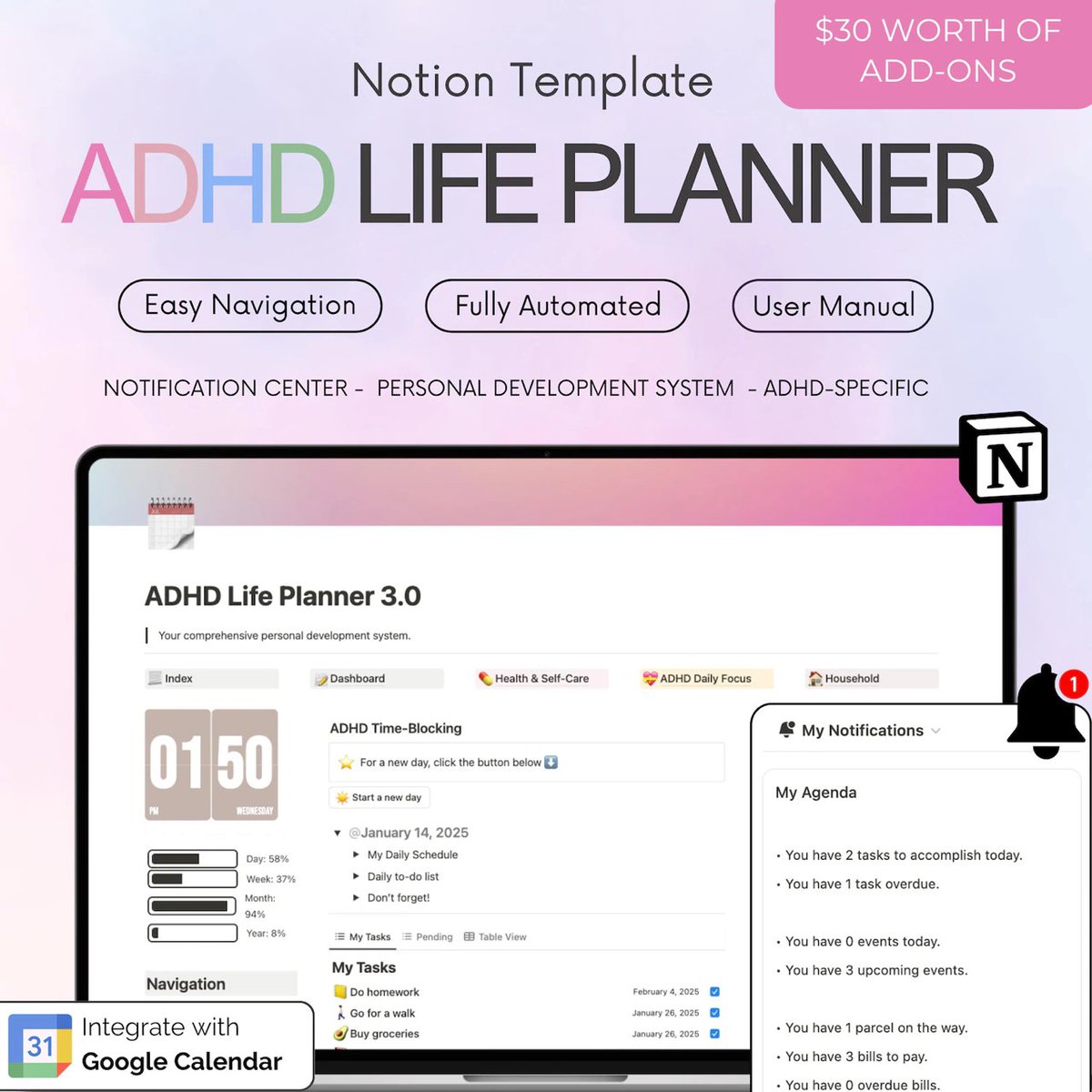 UsefulPlanner_'s tweet image. Which option do you like more: colored or monochrome? 
#notion #notionplanner #adhdplanner #adhdproductivity