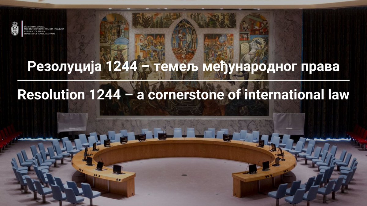 SRBinIndonesia's tweet photo. OTD in 1999, @UN Security Council adopted #Resolution1244, reaffirming the #sovereignty and territorial integrity of the FR Yugoslavia, thereby the Republic of #Serbia as its legal successor. 🇷🇸 🔽
@ photo by United Nations https://t.co/WCcNqeidjd