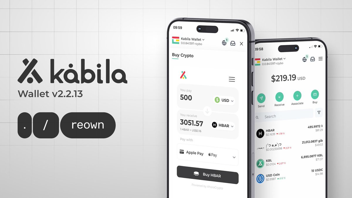 We’re very excited to release Kabila Wallet – V2.2.13!

This update brings the next step in EVM compatibility as it integrates <a href="/reown_/">Reown</a>, which allows connections between <a href="/hedera/">Hedera</a> wallets and multichain compatible dApps. 

And that's not all... 👇