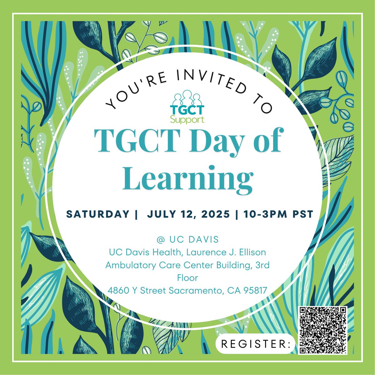 TGCTSupportorg's tweet image. We are nearly ONE month away and we can’t wait to see you there!
🗓, July 12th, 10-3pm PST, is our TDOL hosted by @UCDavisOrtho in Sacramento! Don’t miss this free patient event. Friends & family also welcomed! 🤗
To register, go to: eventbrite.com/e/tgct-day-of-…