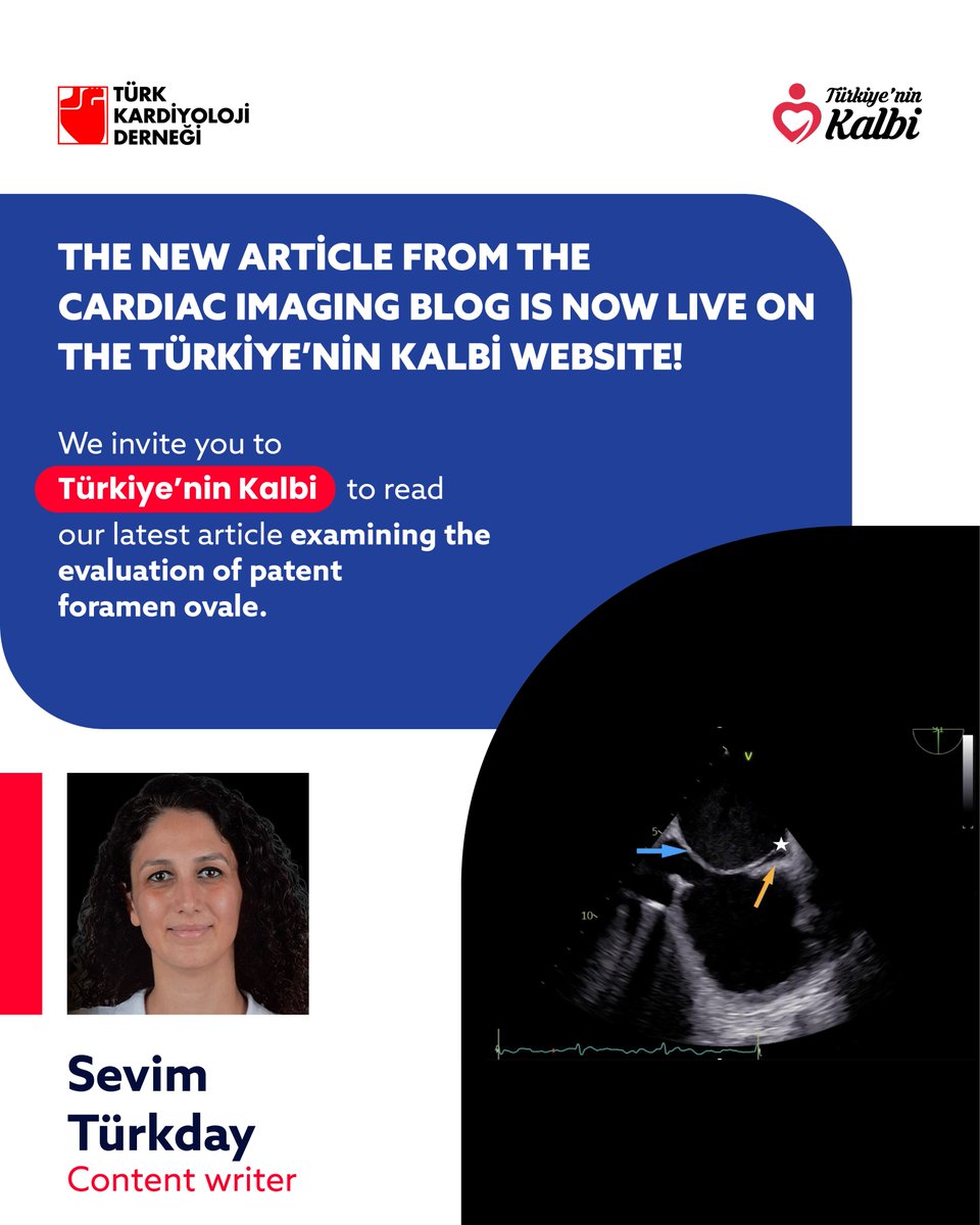 You can access our article on the evaluation of patent foramen ovale, published on the Cardiac Imaging Blog, through our Türkiye’nin Kalbi website with expert login.
turkiyeninkalbi.com/uzman/koleksiy…

#TürkKardiyolojiDerneği #TKD #KardiyakGörüntülemeBloğu