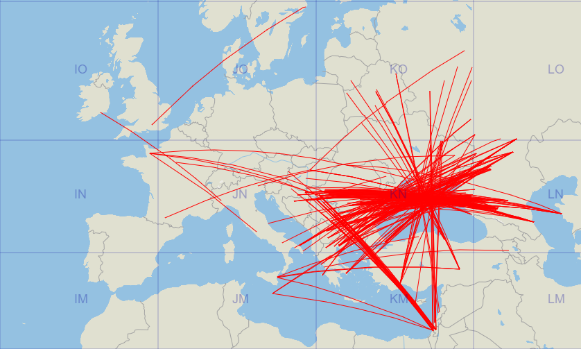 The animated maps of the 2m Sporadic-E events in Europe on June 9th are available at dxmaps.com/esmaps.html
#SporadicE #vhf #2mband #144Mhz